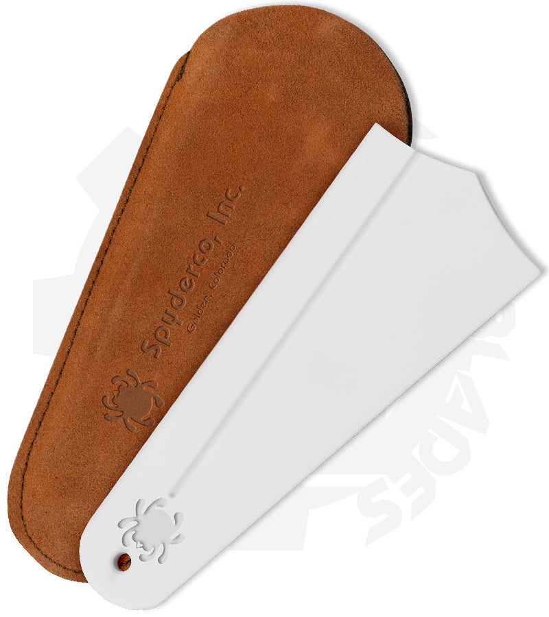Spyderco Golden Stone Fine 308F - Leather Pouch