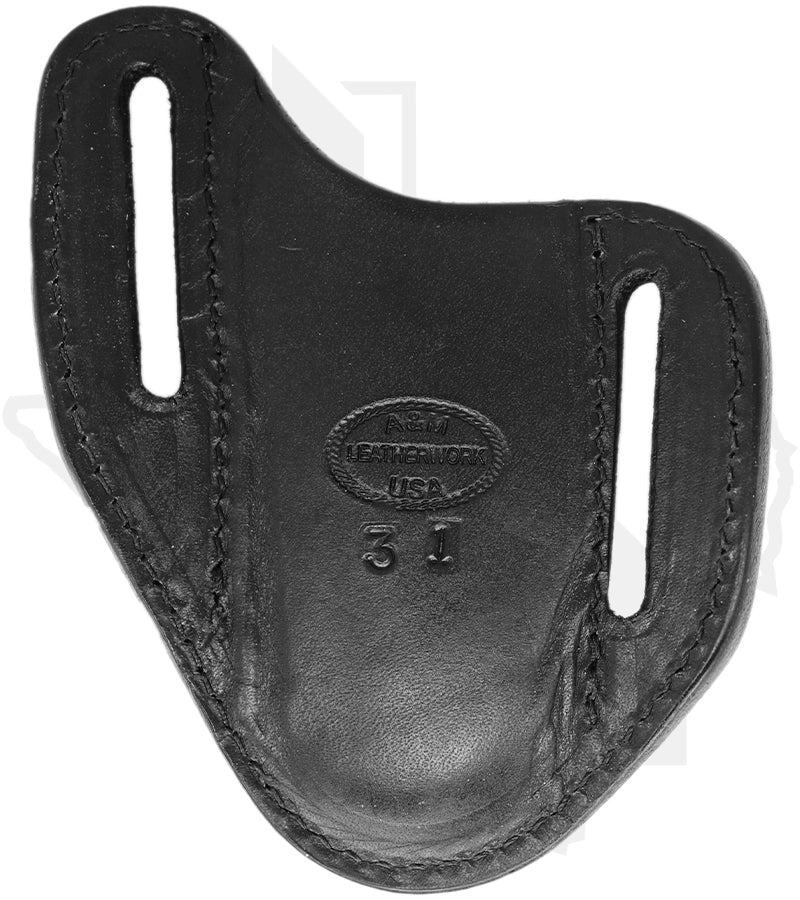 A & M Leather #31 Hunter Sheath 31-BK-PL - Black, Vertical