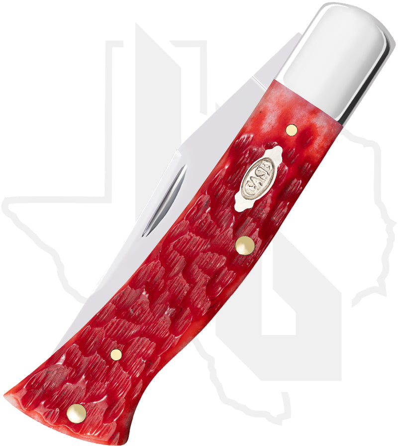 W.R. Case Axe Handle 31942 - Dark Red Bone, Peach Seed Jig (BR61135 CS)