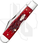 W.R. Case Cheetah Cub 31943 - Dark Red Bone, Peach Seed Jig (611 1/2L CS)