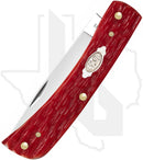 W.R. Case Sod Buster Jr 31945 - Dark Red Bone, Peach Seed Jig (6137 CS)