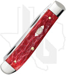 W.R. Case Mini Trapper 31952 - Dark Red Bone, Peach Seed Jig (6207 CS)