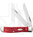 W.R. Case Mini Trapper 31952 - Dark Red Bone, Peach Seed Jig (6207 CS)