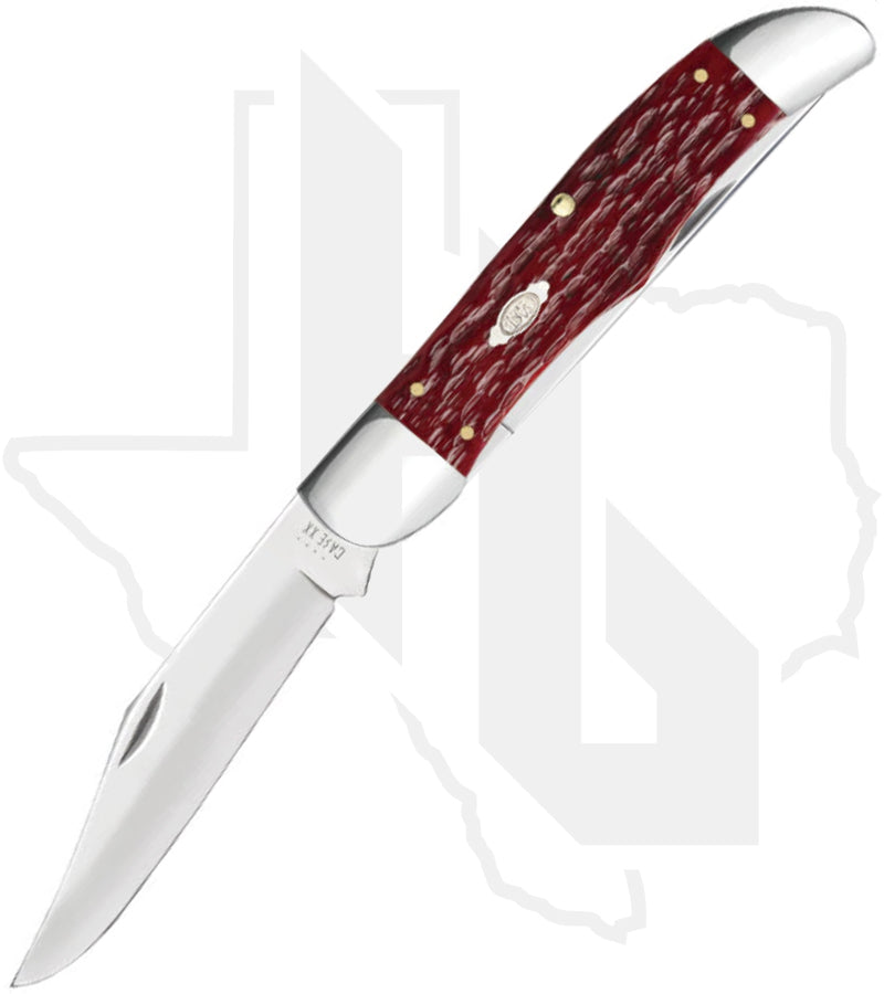 W.R. Case Folding Hunter 31960 - Dark Red Bone, Peach Seed Jig (6265 CS)