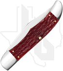 W.R. Case Folding Hunter 31960 - Dark Red Bone, Peach Seed Jig (6265 CS)