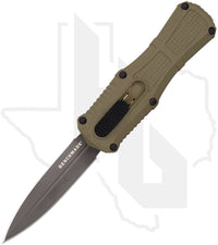Benchmade Black Class Mini Claymore OTF 3375GY-1 - Green Grivory, D/E