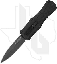 Benchmade Black Class Mini Claymore OTF 3375GY - Black Grivory, D/E