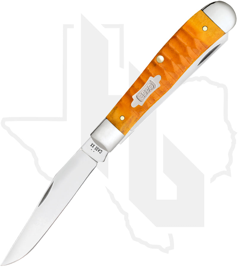 W.R. Case Trapper 38070 - Persimmon Orange Bone, Gator Jig (6254 CS)