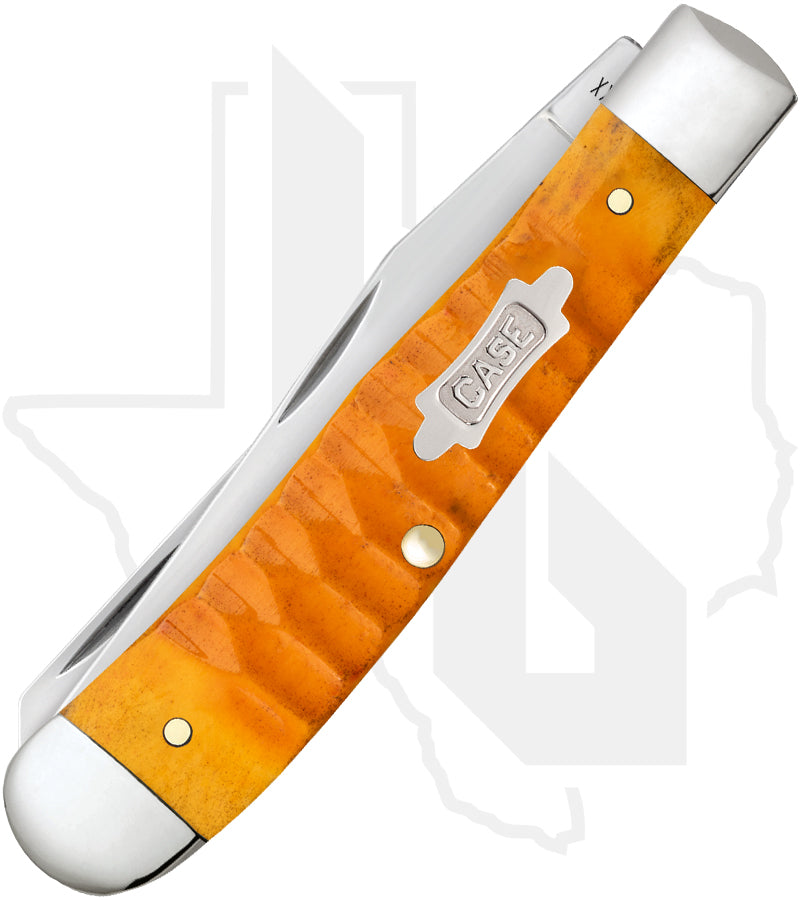 W.R. Case Trapper 38070 - Persimmon Orange Bone, Gator Jig (6254 CS)