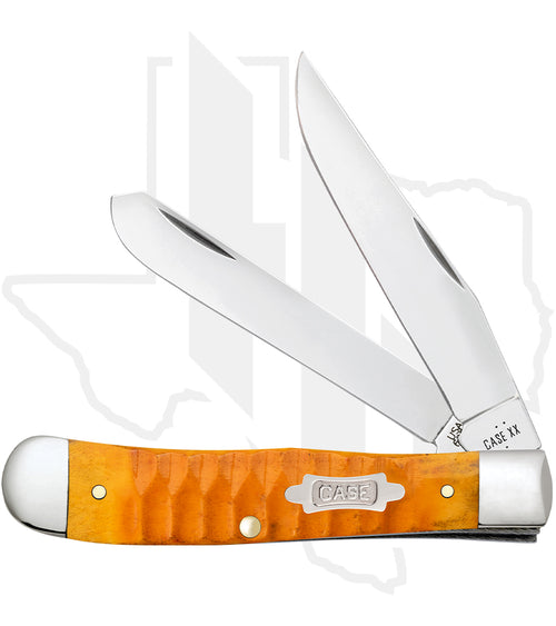 W.R. Case Trapper 38070 - Persimmon Orange Bone, Gator Jig (6254 CS)