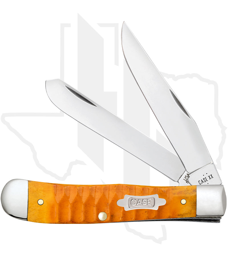 W.R. Case Trapper 38070 - Persimmon Orange Bone, Gator Jig (6254 CS)