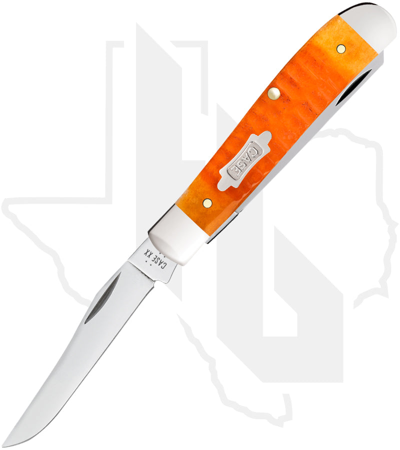 W.R. Case Mini Trapper 38071 - Persimmon Orange Bone, Gator Jig (6207 CS)