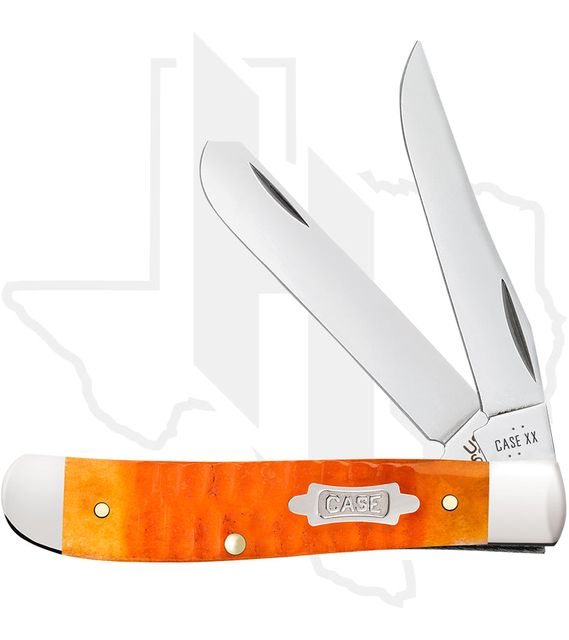 W.R. Case Mini Trapper 38071 - Persimmon Orange Bone, Gator Jig (6207 CS)