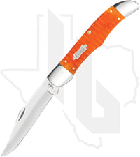 W.R. Case Folding Hunter 38073 - Persimmon Orange Bone, Gator Jig (6165 CS)