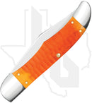 W.R. Case Folding Hunter 38073 - Persimmon Orange Bone, Gator Jig (6165 CS)