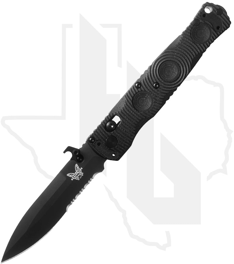 Benchmade Black Class Mini SOCP 393SBK - Black G-10, Graphite Black Cerakote
