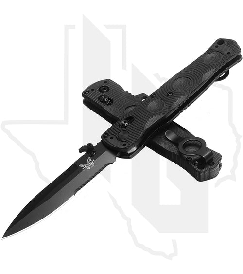 Benchmade Black Class Mini SOCP 393SBK - Black G-10, Graphite Black Cerakote