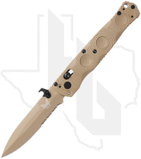 Benchmade Black Class Mini SOCP 393SSN-01 - Sand G-10, Flat Earth Cerakote