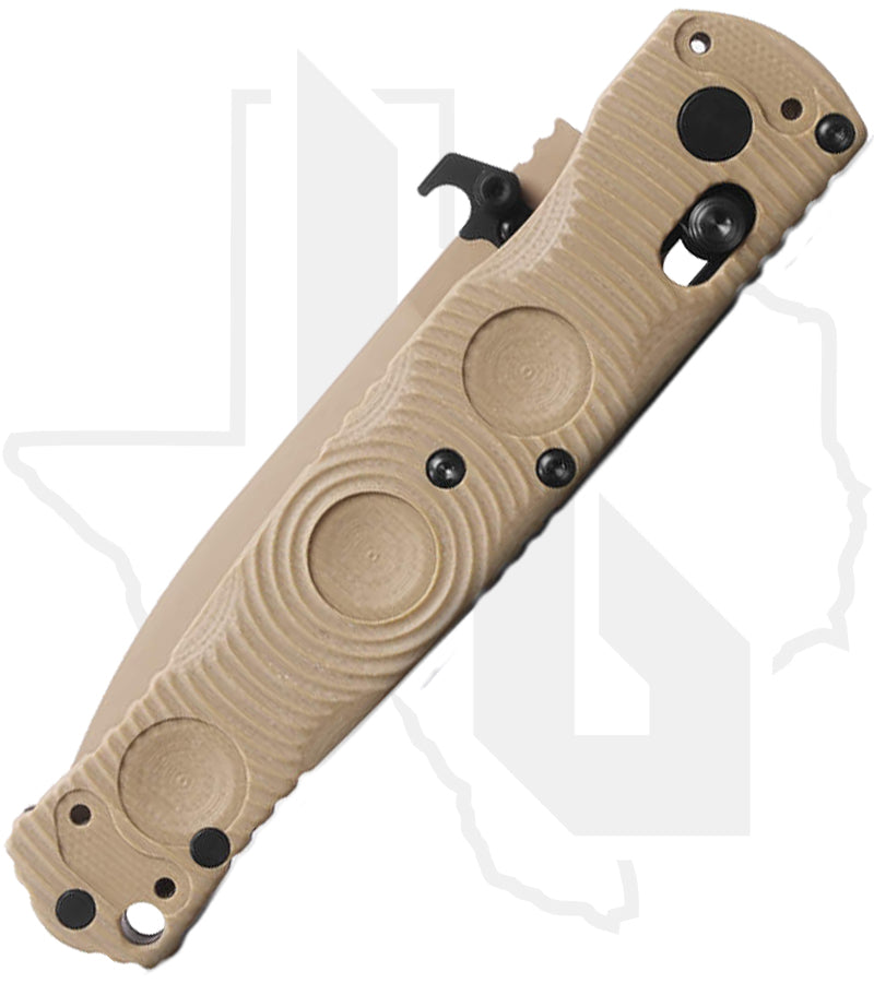 Benchmade Black Class Mini SOCP 393SSN-01 - Sand G-10, Flat Earth Cerakote