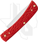 W.R. Case Sod Buster Jr 39968 - Red Synthetic, Rough Jig (6137 SS)