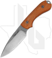 Bradford Knives 3D Guardian 3 3FE-104-MCHH - Natural Micarta, Stonewashed, False Edge Grind