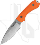 Bradford Knives 3D Guardian 3 3FE-105-M390 - Orange G-10, Stonewashed, False Edge Grind