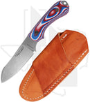 Bradford Knives 3D Guardian 3 3SF-125-MCHH - Red/White/Blue G-10, Stonewashed, Sheepsfoot