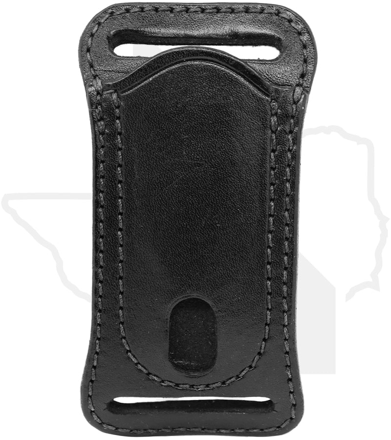 A & M Leather #4 Trapper Sheath 4-BK-PL - Black, Horizontal