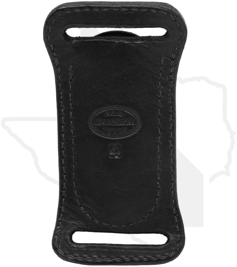 A & M Leather #4 Trapper Sheath 4-BK-PL - Black, Horizontal