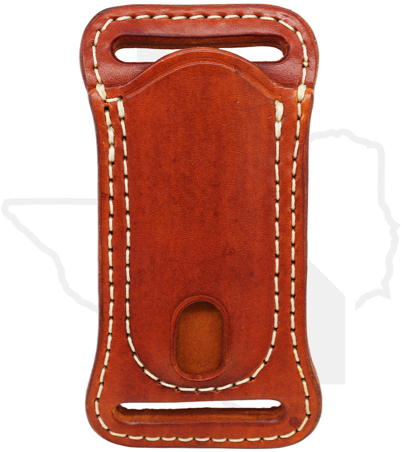 A & M Leather #4 Trapper Sheath 4-ST-PL - Saddle Tan, Horizontal