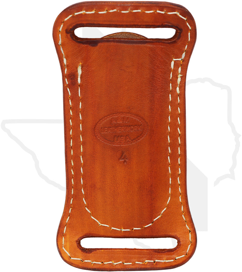 A & M Leather #4 Trapper Sheath 4-ST-PL - Saddle Tan, Horizontal