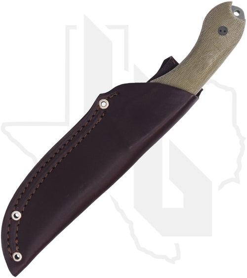Bradford Knives Guardian 4.2 4.2S-102-MC - OD Green Micarta, Stonewashed, Sabre Grind