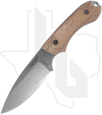 Bradford Knives Guardian 4.2 4.2S-104-MC - Natural Micarta, Stonewashed, Sabre Grind