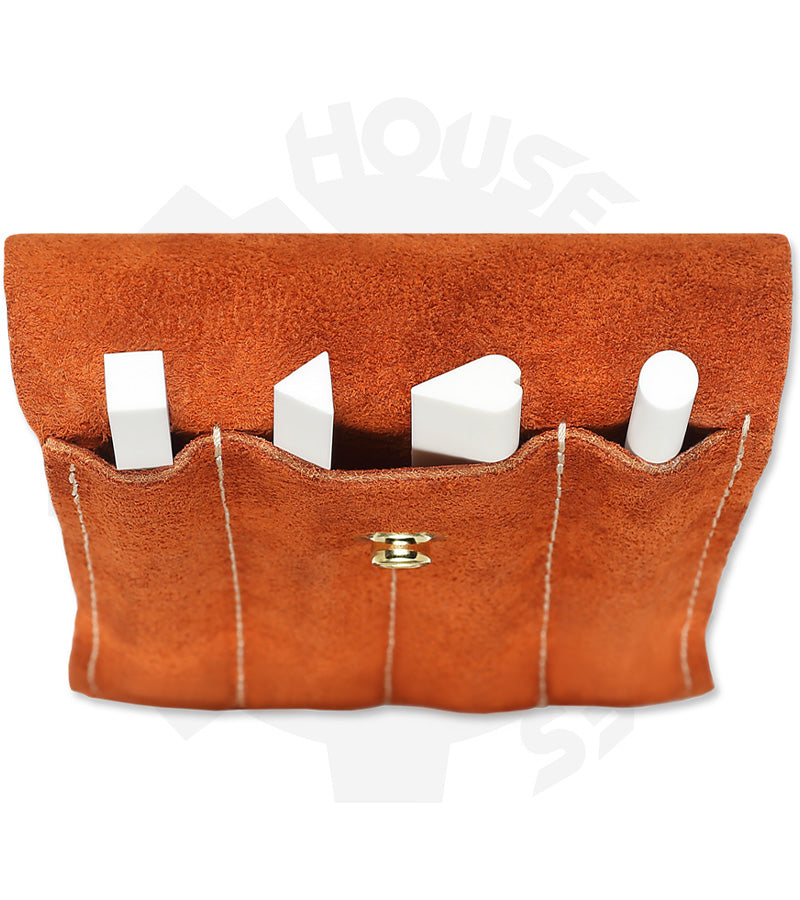 Spyderco Ceramic File 4 Pc Set 400F - Leather Pouch