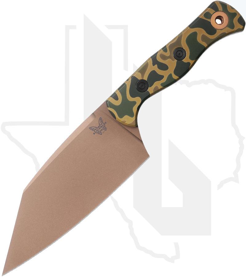 Benchmade Cutlery Station Knife 4010FE-2601 - Camo Cerakote Aluminum, Flat Dark Earth PVD