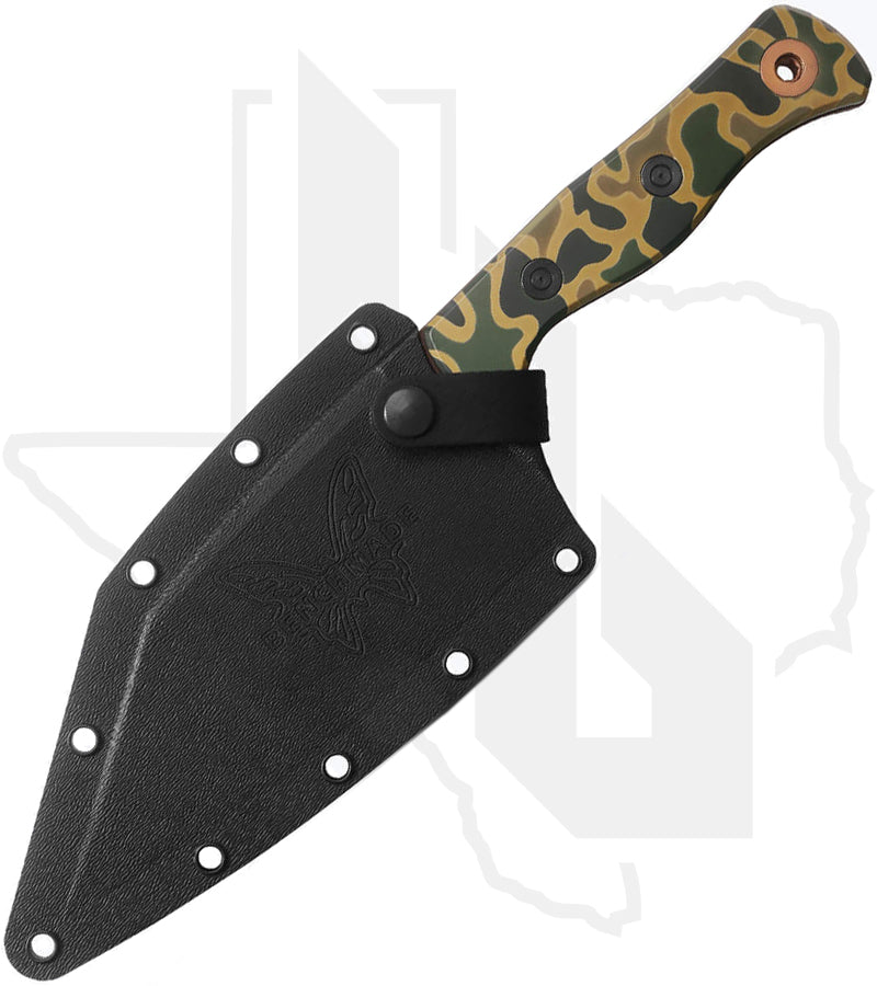Benchmade Cutlery Station Knife 4010FE-2601 - Camo Cerakote Aluminum, Flat Dark Earth PVD