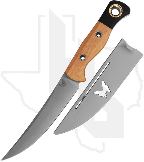 Benchmade Cutlery Meatcrafter 4050-02 - Maple Valley Richlite, Black G-10, Stonewashed