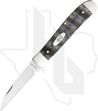 W.R. Case Mini Trapper 47491 - Blue Curly Oak Wood, Smooth (7107W SS)