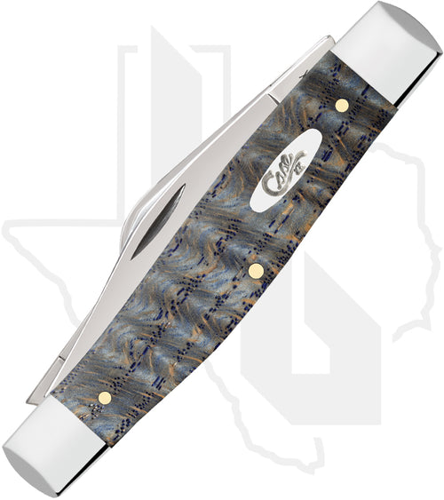 W.R. Case Large Stockman 47493 - Blue Curly Oak Wood, Smooth (7375 SS)