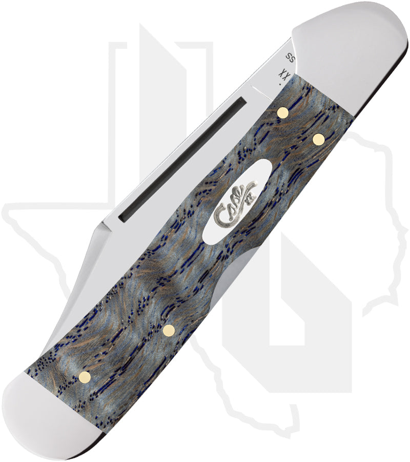 W.R. Case CopperLock 47494 - Blue Curly Oak Wood, Smooth (71549L SS)