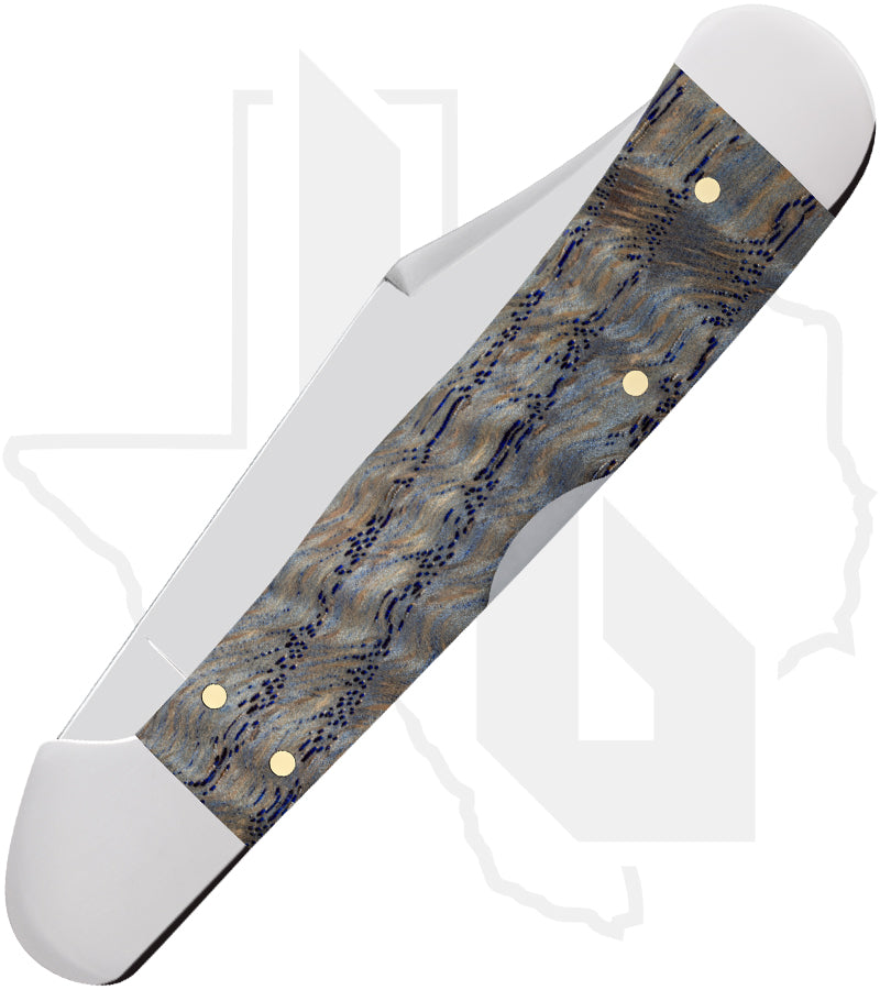 W.R. Case CopperLock 47494 - Blue Curly Oak Wood, Smooth (71549L SS)