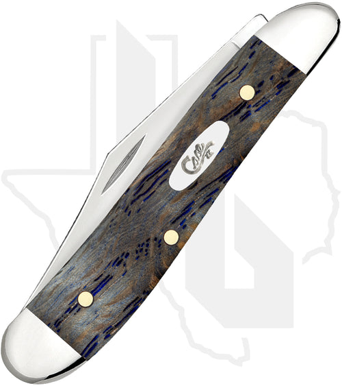 W.R. Case Peanut 47495 - Blue Curly Oak Wood, Smooth (7220 SS)