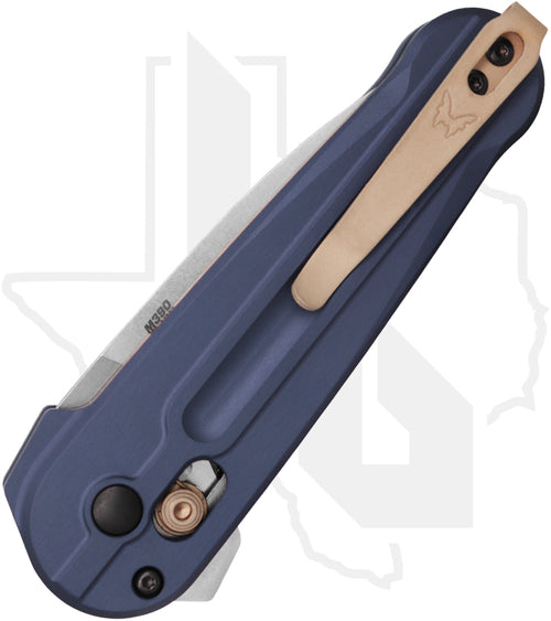 Benchmade Blue Class Lowden 491 - Crater Blue Aluminum