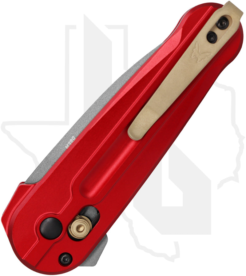 Benchmade Blue Class Lowden 491GY-01 - Phoenix Red Aluminum
