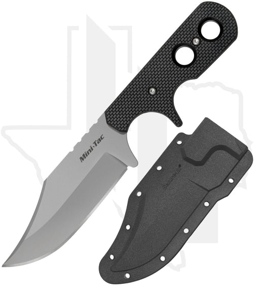 Cold Steel Mini Tac Bowie 49HCF - Black Griv-Ex, Bead-Blasted