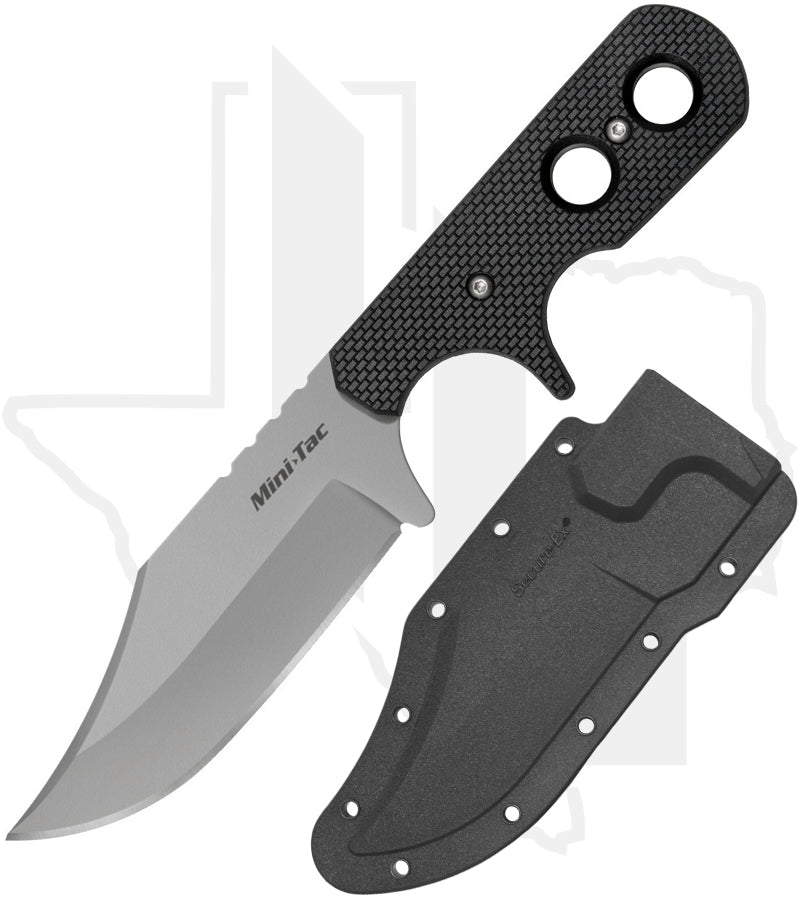 Cold Steel Mini Tac Bowie 49HCF - Black Griv-Ex, Bead-Blasted