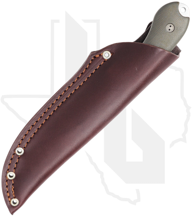 Bradford Knives Guardian 4 4S-102-MC - OD Green Micarta, Stonewashed, Sabre Grind