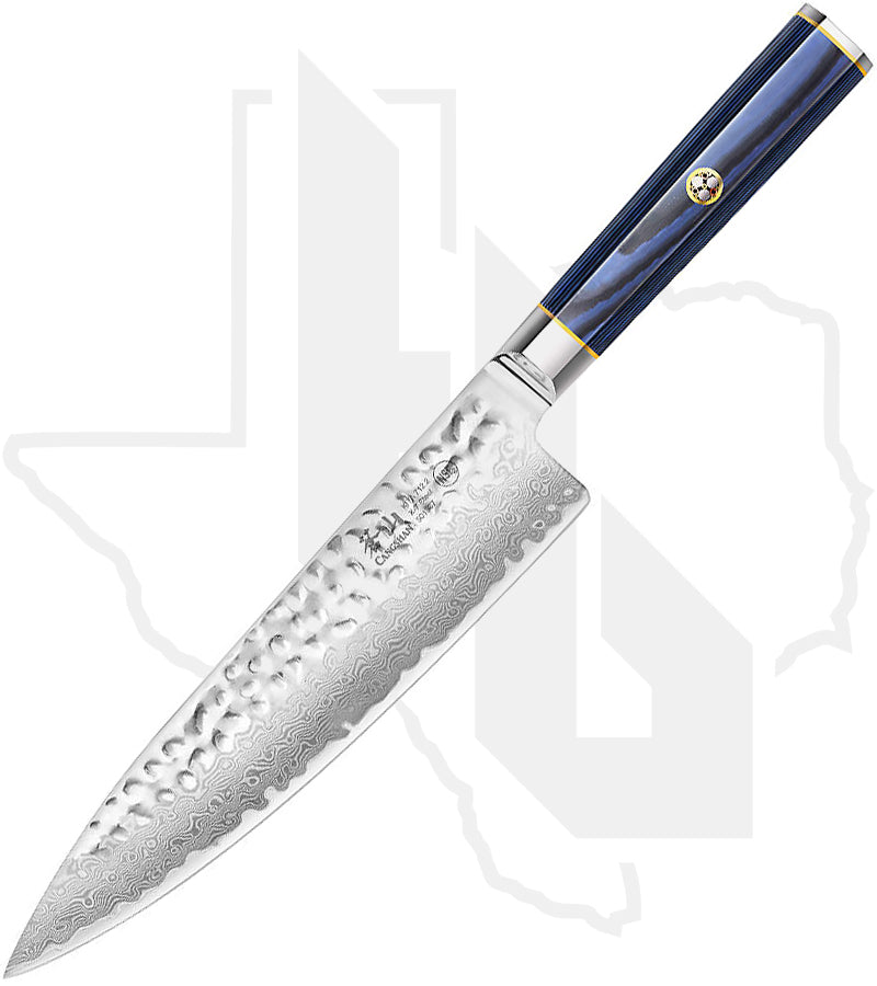 Cangshan Cutlery Kita Series 8 in. Chef's Knife 501387 - Black & Blue G-10