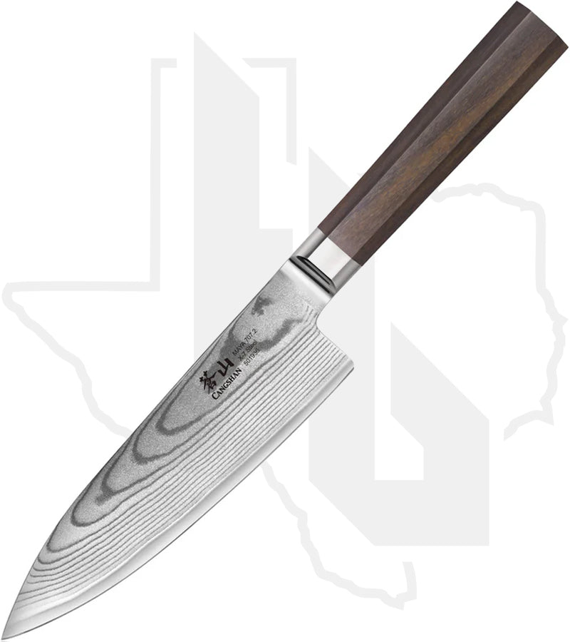 Cangshan Cutlery Maya Series 6 in. Chef's Knife 501936 - African Blackwood