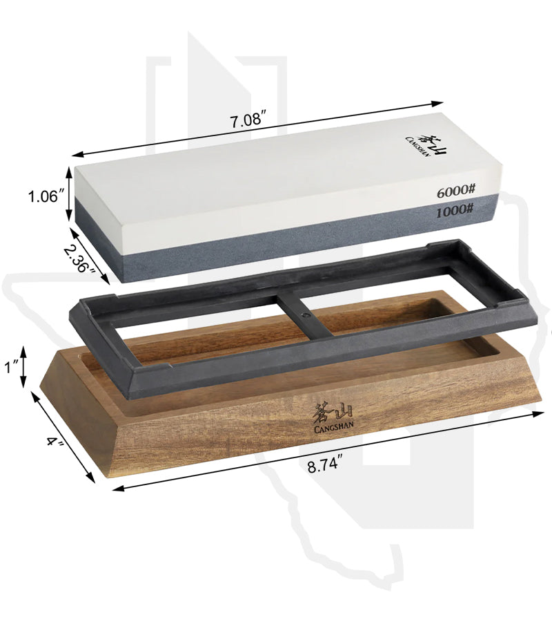 Cangshan Cutlery Dual-Sided Whetstone 503800 - 1000/6000 Grit
